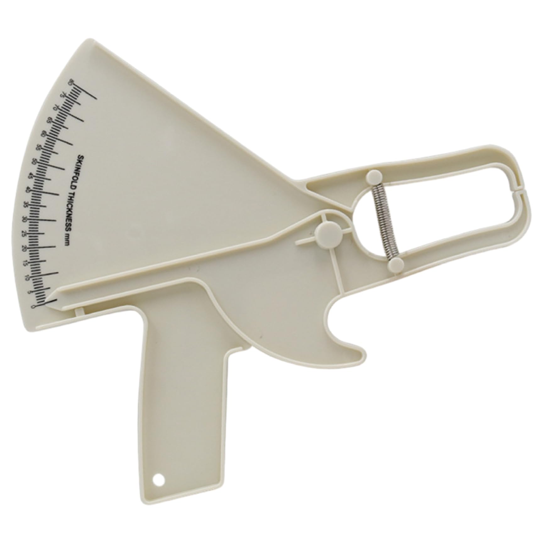 Body Fat Caliper 0-80mm Accurate Skinfold Calipers Plastic White Body Fat Measurement Device for Health and Beauty Calipers