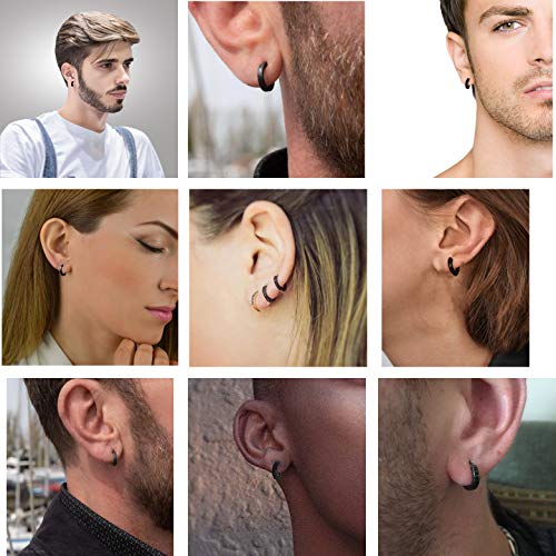 Tarsus Hypoallergenic Huggie Hoop Earrings for Men Women 18k Gold Plated Stainless Steel for Sensitive Ears Nickel Free Jewelry 12, 15mm2
