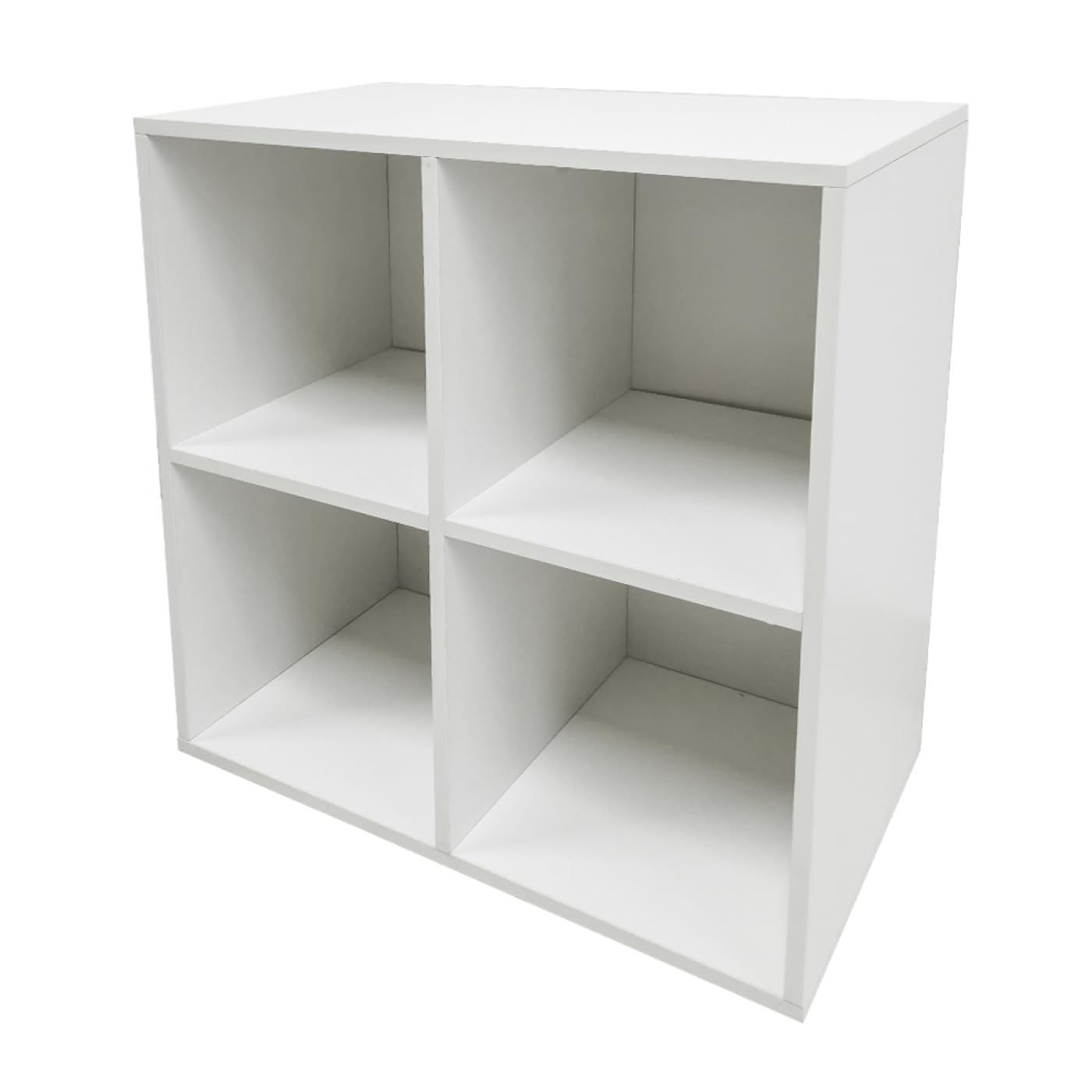 VDD Mobiletto portaoggetti in vinile vinilico - libreria - 4 scomparti - bianco