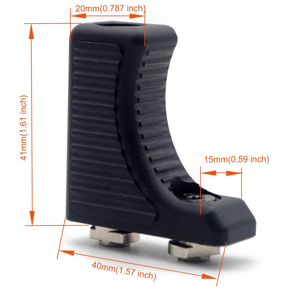 Trirock Tactical Forward Hand Stop Barricade Rest Front HandStop Compatible with Handguard Rail Mount System- Black