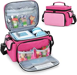 LoDrid Case Compatible with Toniebox, Portable Bag for Audio Player Starter Set with Handle and Shoulder Strap for Kids, Accessories Organizer, Rose Red, Bag Only (Patented Design)