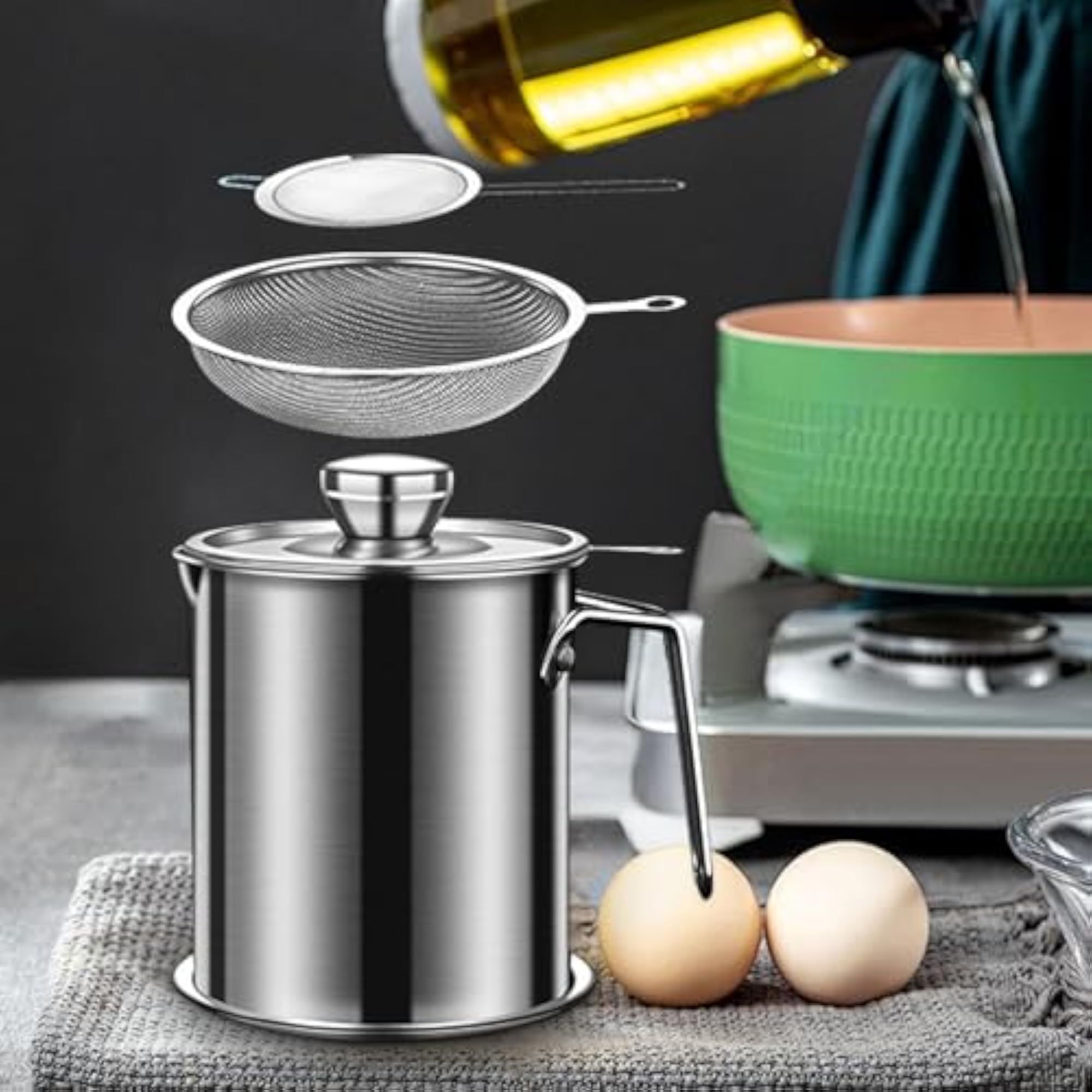 1200ml Grease Strainer for Home & Restaurant