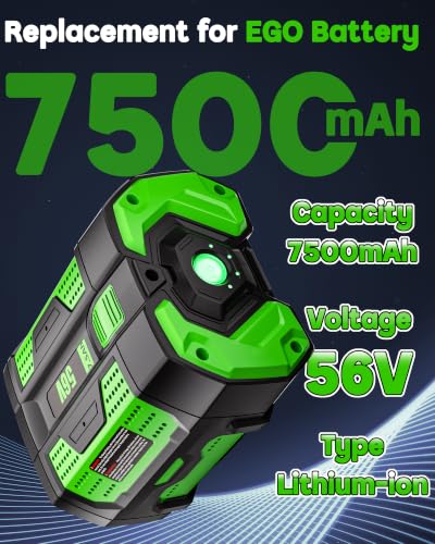 Image of HOCHSTERN 7.5Ah Battery Replacement for EGO 56V Battery 2Pack