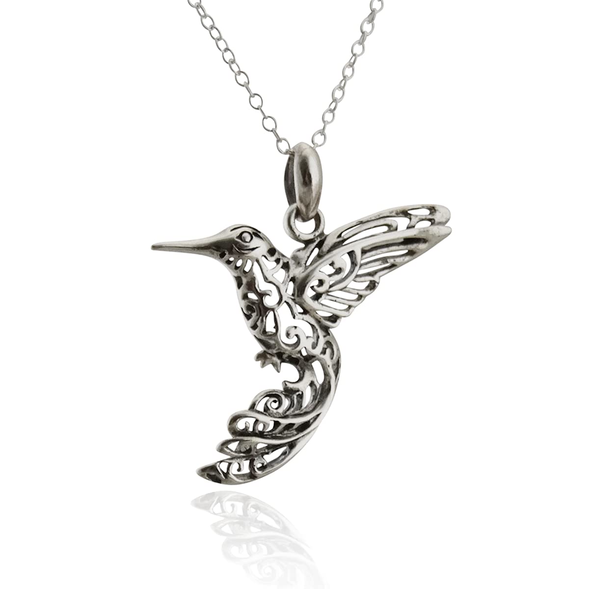 FashionJunkie4Life Sterling Silver Bird Pendant Necklaces for Women