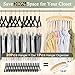 NANATI 2 Pack Bra Hangers for Closet Organizer, Bra Organizer with 40 Stainless Steel Hooks, Wooden Tank Top Hanger, Closet Organizers and Storage for Bras Camis Belts Ties, Natural