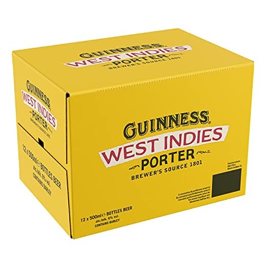 Guinness West Indies Porter Birra, Bottiglia - Pacco da 12 x 500 ml