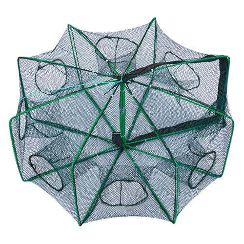 Trampa Plegable para pececillos: Jaula de Red de, Marco de Metal Duradero, diseño de configuración rápida, Mecanismo de Captura fácil, Equipo de al Aire Libre, Trampa para camarones y cang