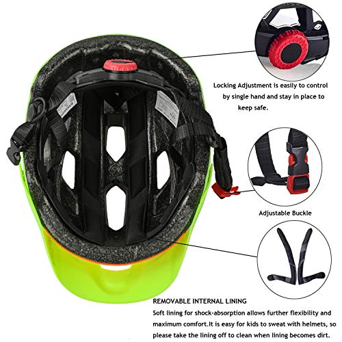 Image of Kids Helmet, Exclusky Kids Bike Helmet Adjustable Safety Lightweight Children Bicycle Helmet for Kids Skating Cycling Scooter Boys and Girls Bicycle Helmets Ages 5-8-14