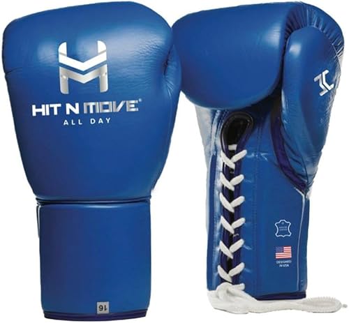Miniatura 11 de HIT N MOVE Guantes de Boxeo All Day Pro Balance para Sparring y Saco con Cordones, Guantes de Boxeo para Hombres, Equipo de Boxeo, Guantes de Rojo