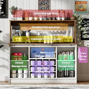 4ever2buyfarmhousecoffeebarcabinetwith8hooks55kitchenhutchcabinetwithstoragewhitecoffeebarwithslidingbarndoorswinebarcabinetwith12racksforlivingdiningroom Urban Country Home Decor 4ever2buy farmhouse coffee bar cabinet with 8 hooks 55 kitchen hutch cabinet with storage white coffee bar with sliding barn doors wine bar cabinet with 12 racks for living dining room urban country home decor