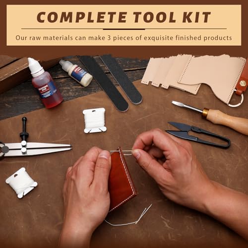 CBHGFEA 51Pcs Leather Craft Kit