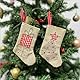 JINGTOPS Sackleinen Weihnachtsstrümpfe, Nikolausstiefel Zum Befüllen, Hängende Weihnachtsstrümpfe, Hängende Taschen Weihnachtssocken Nikolausstiefel Jute,14.5 cm x 10 cm (6er Pack)