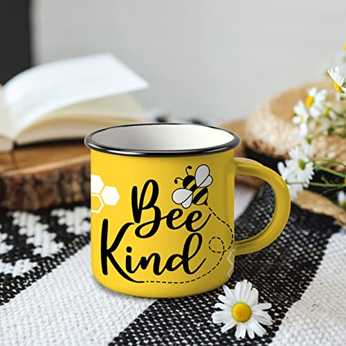 Paayna Bumble Bee Themed Spring Summer Mini Coffee Mug Set Of 3, Bee Kind Honey Beehive Mini Coffee Cups For Tiered Tray Decor, Farmhouse Kitchen Coffee Bar Decorations Inspirational Housewarming Gift #TOP6