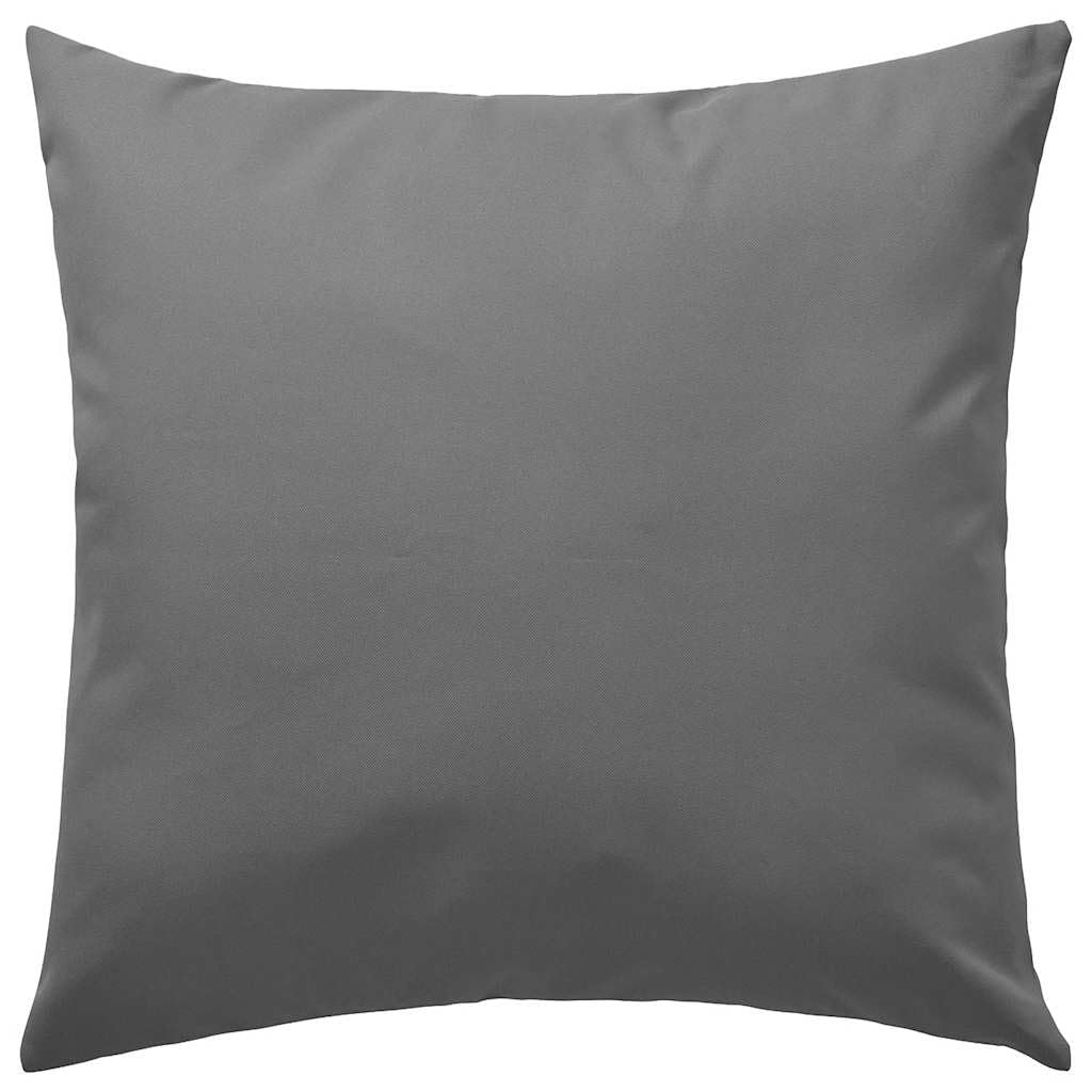 Dekokissen Außen wasserabweisend 4 STK. 45x45 cm Grau, weiche Sitzkissen Gartenmöbel mit Reißverschluss, pflegeleichter Bezug waschbar, langlebig und UV-beständig für den