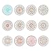 STARUBY 12 Stück Kühlschrank Magnete Set,Niedliche Dekorative GlasCabochon Haftmagnete mit Blumen Muster für Magnettafeln,Whiteboards Pinnwand Büro Schränke,3cm Rund