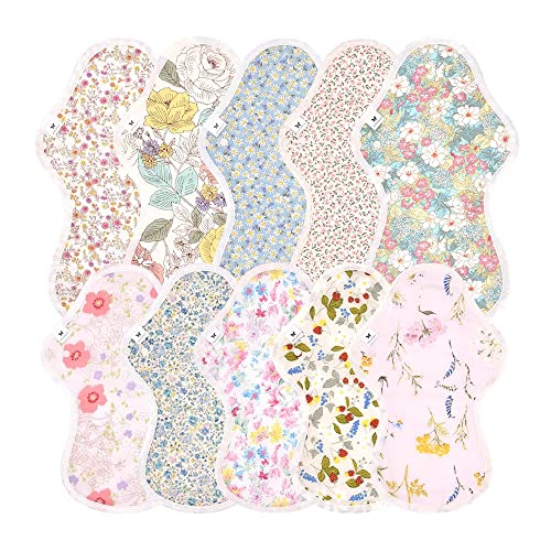 布ナプキン 夜用 10枚セット オーガニック コットン 防水 一体型 L LL ロング タイプ お試し 吸水 ナプキン 2種 v01 ピュア