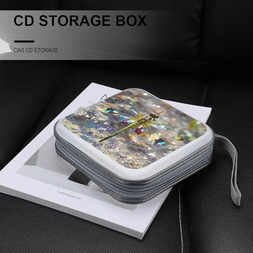 Funda para CD y DVD Jewel Dragonfly con capacidad de 40 discos y correa de mano portatil 6