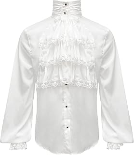 Mens Pirate Vampire Shirt Renaissance Victorian Medieval Gothic Shirt - Buy now