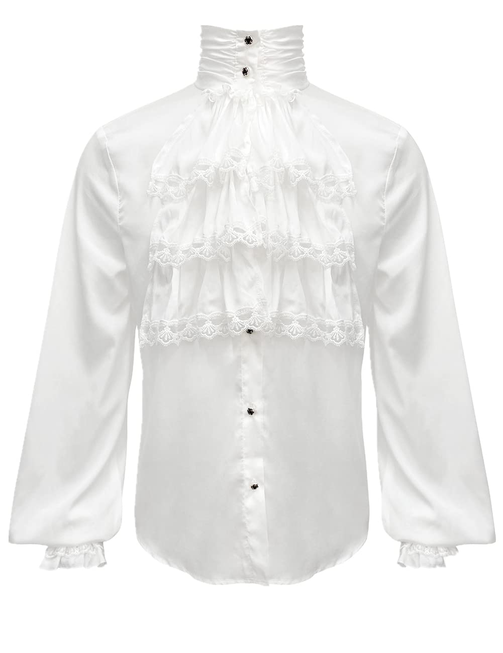 ApocryphaMens Pirate Shirt Vampire Renaissance Victorian Medieval Gothic Shirt