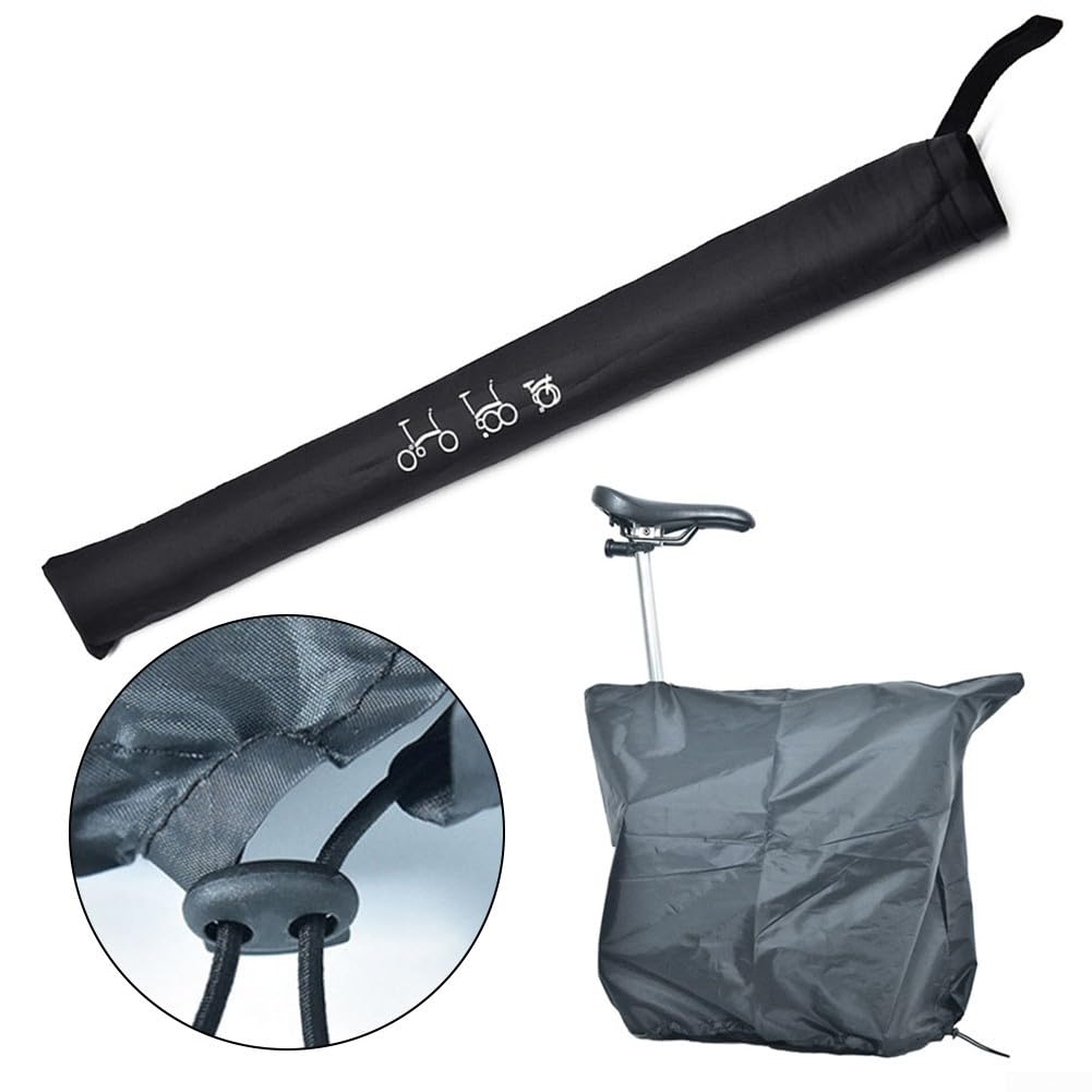 Bike Cover, Outdoor Waterproof Bicycle Covers, Dust Cover for BROMPTON Folding Bike, Adjustable Bike Frame Cover with Hidden Storage for Brompton Folding Bicycle