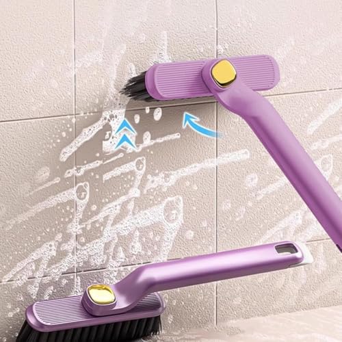 Image of Zapsol Multi-Function Bathroom Cleaning Brush with Hard Bristles | 2-in-1 Floor Scrubber & Rotating Crevice Grout Cleaner Tiles Gap Cleaning Brush 360 Deegree Rotational Function (Combo Brush)