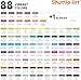 Shuttle Art 89 Colors Alcohol Markers, 88 Colors Dual Tip Art Marker Set Plus 1 Colorless Blender with Marker Case Perfect for Illustration Students Adult Coloring Sketching