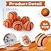 Liliful 24 Pcs 2.56 Inch Footbag Bulk Small Hacky Ball Multicolored Foot Sack Indoor Outdoor Toy for Kids Adults Teens Beginners Funny Gifts Juggling Playing Games Party Favors (Basketball)