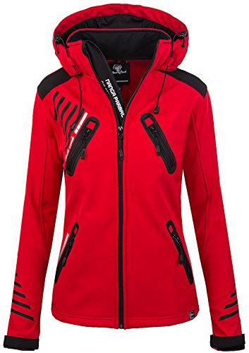 Rock Creek Damen Softshell Jacke Outdoorjacke Windbreaker Übergangs Jacke - Rot - 40/L