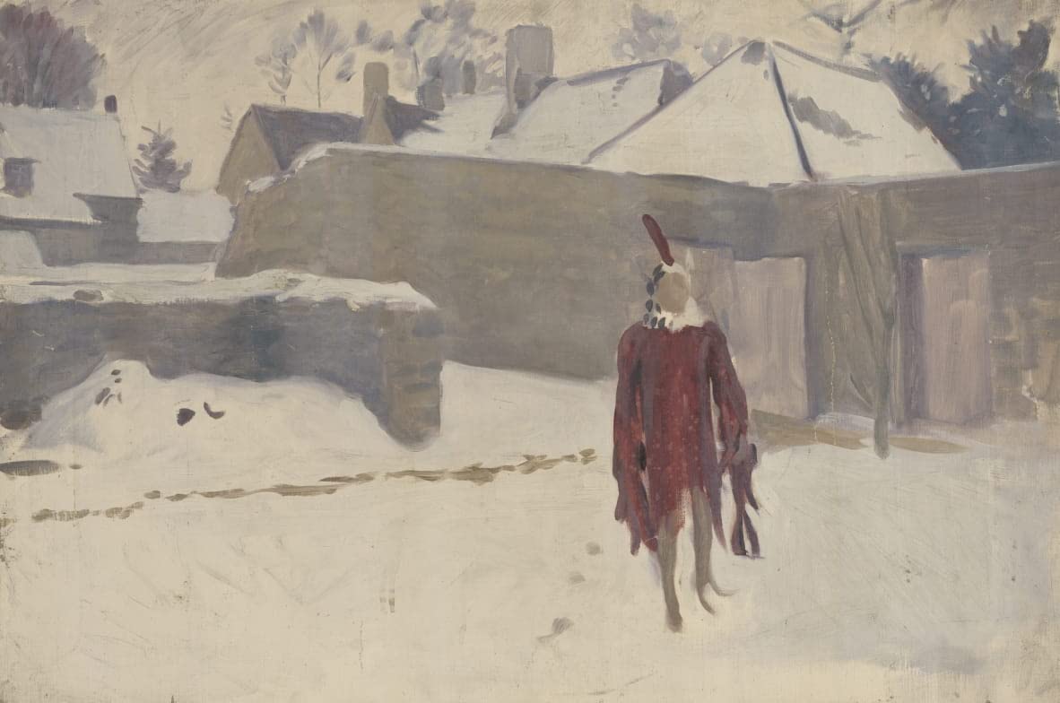 Peinture Murale Mannikin dans la neige Sargent pour mur de grand salon - 5