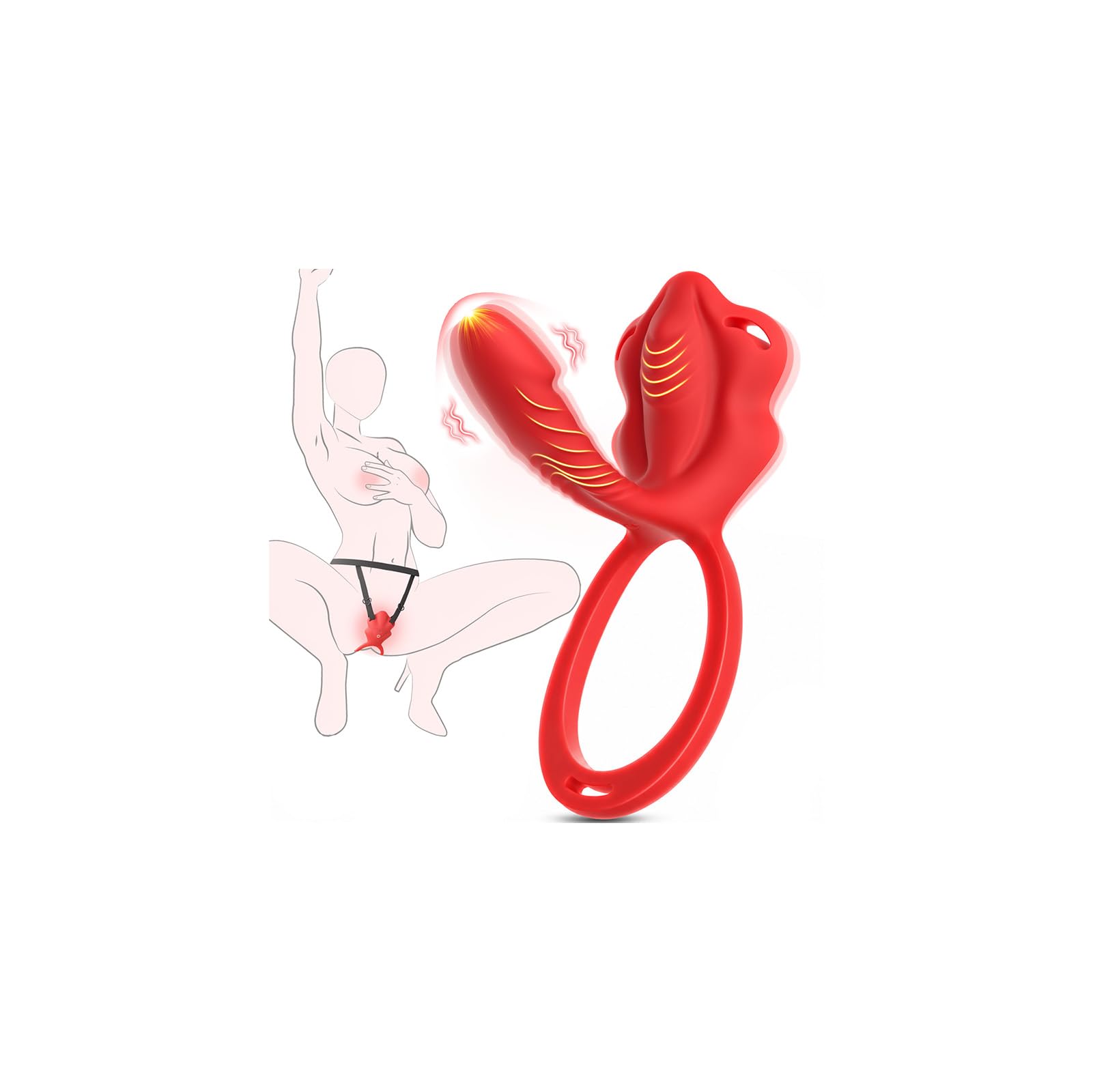 Couples Sex Toys Wearable Vibrator - MOOLIGIRL Rose Toy Vibrating Panties for Women Men, 10 Vibration Modes G Spot Vibrater, Hands Free Female Adult Toy Clitoral Stimulator