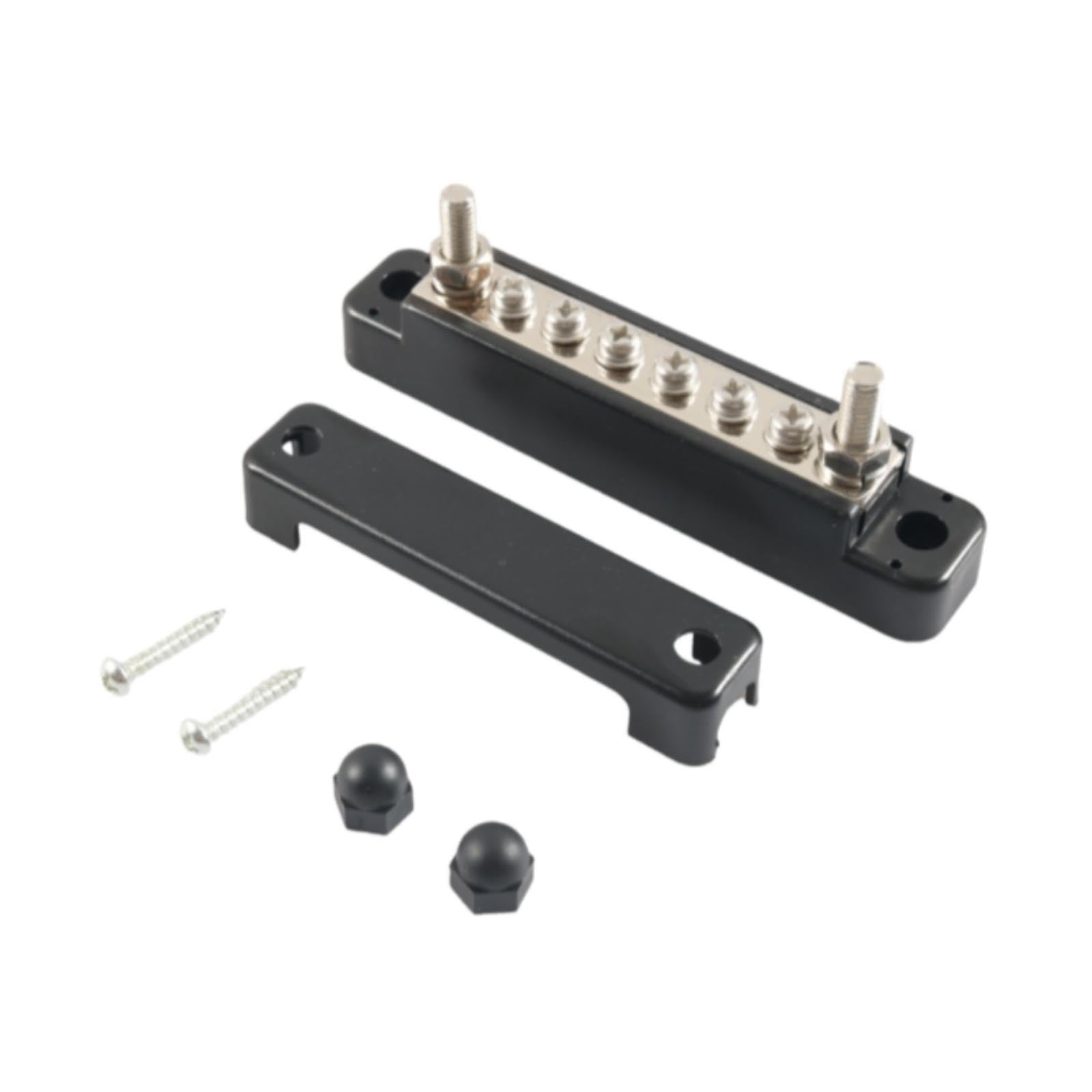 Neaxgeandx Black Power Distribution Block Ground Junction Block For Marine Vehicle Yacht