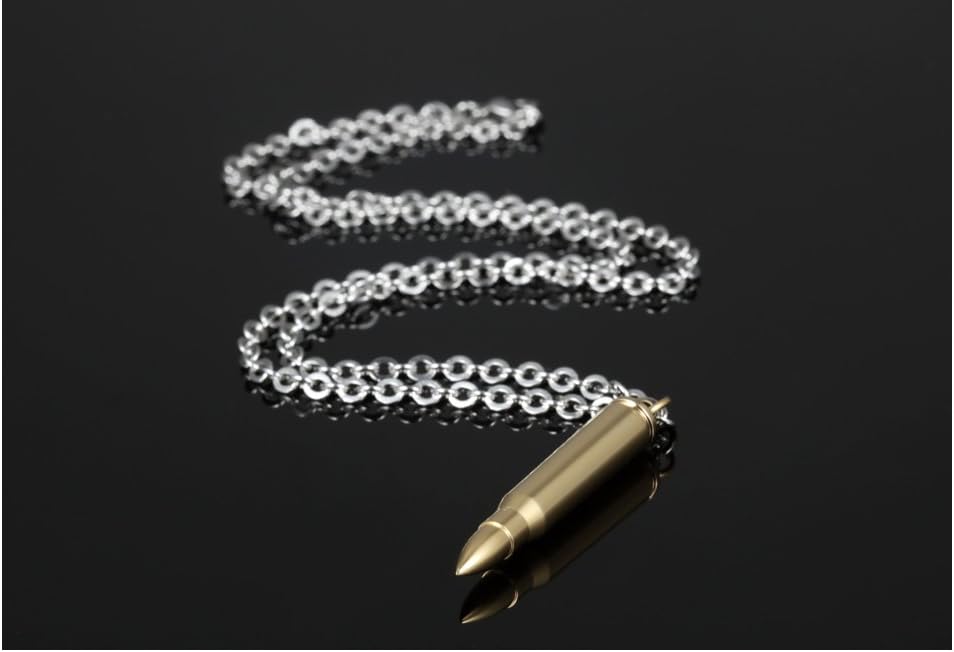 Bullet Ashes Necklace Holder Memorial Keepsake Stainless Steel Urn Pendant Necklace Cremation Jewelry - Image 4