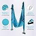 ZELUS Aerial Yoga Swing Sling Strong Yoga Hammock Kit Set Trapeze Inversion Equipment Include 2 Extensions Straps and Ceiling Mounting Kit (Blue)