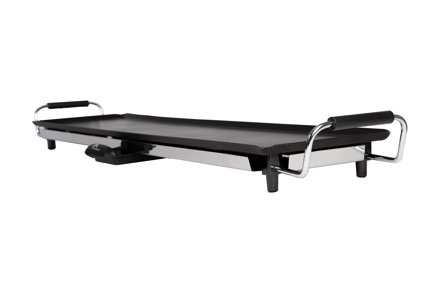 LITTLE BALANCE 8239 Happy Plancha 90, Plancha électrique 8-10 personnes, Plaque XXL anti-adhésive, Tout aliment, 2000W, Noir/I