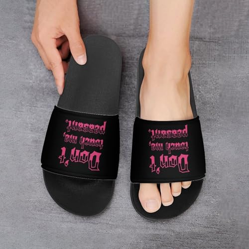 Don't Touch Me Peasant House Slippers for Women Men Personalized Shower Shoes Sandals Slides 6