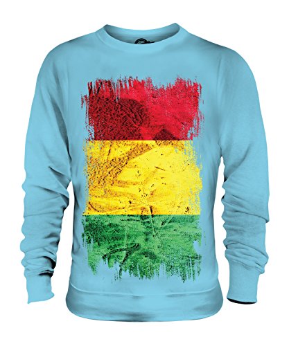 Sweat-shirt Guinée drapeau grunge unisexe pour homme et femme par Candymix