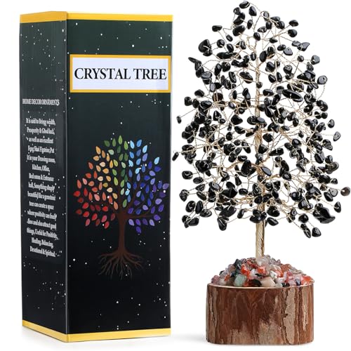 MAIBAOTA Black Obsidian Crystal Tree of...