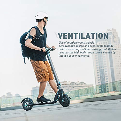 JBM international EPS foam Impact resistance & Ventilation Skateboard Helmet for Multi-sports, Small - White