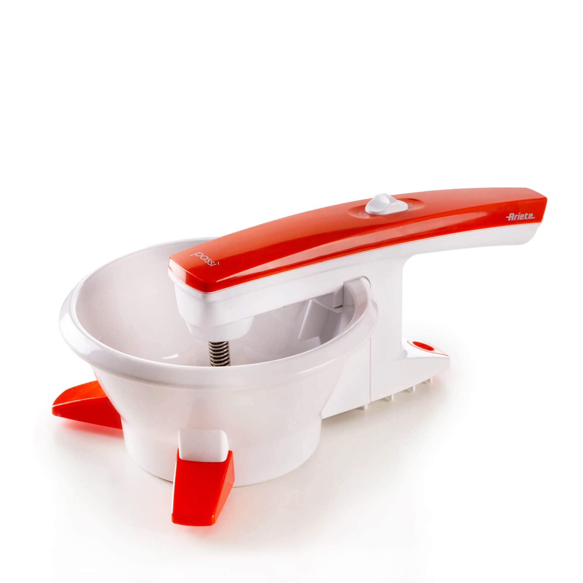 Ariete Passì Orange 2.0 261, Passaverdure Elettrico, 3 Dischi in Dotazione, Smontabile e Lavabile in Lavastoviglie, 25W, Bianco/Arancione