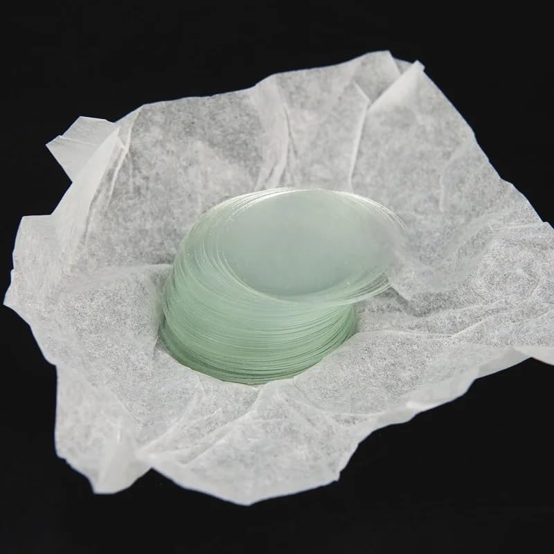 100 mm, 60 mm, 70 mm, 80 mm, 90 mm, große runde Deckgläser for Mikroskop-Glasobjektträger, leere Objektträger, Deckglasstärke 0,13–0,17 mm, 100 Stück(60mm)