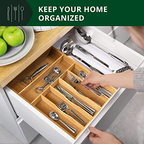 ROYAL-CRAFT-WOOD-Luxury-Bamboo-Utensil-Rack-and-Silverware-Organizer-Kitchen-Drawer-Organizer-Utensil-Holder-and-Cutlery-Tray-with-Grooved-Drawer-Dividers-for-Flatware-7-Slot-Natural