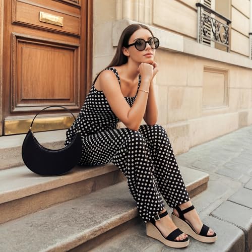Image of VICKI.VICKI Women's Platform Sandals Wedge Ankle Strap Open Toe Sandals