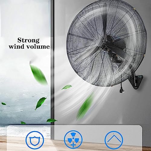 Ventilateur industriel mural de 22 et 27 pouces avec 3 vitesses et oscillation - 6
