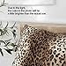 CARRIE HOME Soft Plush Leopard Print Faux Fur Decorative Throw Pillow Covers for Home Couch Sofa (Set of 2, 18x18 inch)