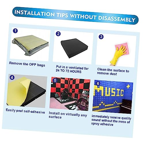 Panel Acústico Absorbente de Sonido para Pared 6 Piezas para Estudio miniatura 3
