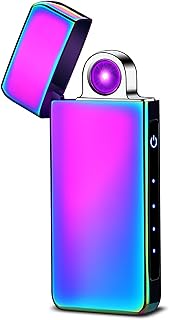 Isqueiro USB Tipo C Recarregável Isqueiros Eletrônicos À Prova de Vento Sem Butano Isqueiro Elétrico Sem Butano, Azul