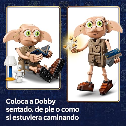 Miniatura 3 de LEGO Harry Potter 2en1 Dobby el Elfo Libre de Juguete - Kit de Maquetas Transformable en Figura de Kreacher - Decoración para el Dormitorio - Regalo para Niñas, Niños y Fans de 8+ Años - 76469