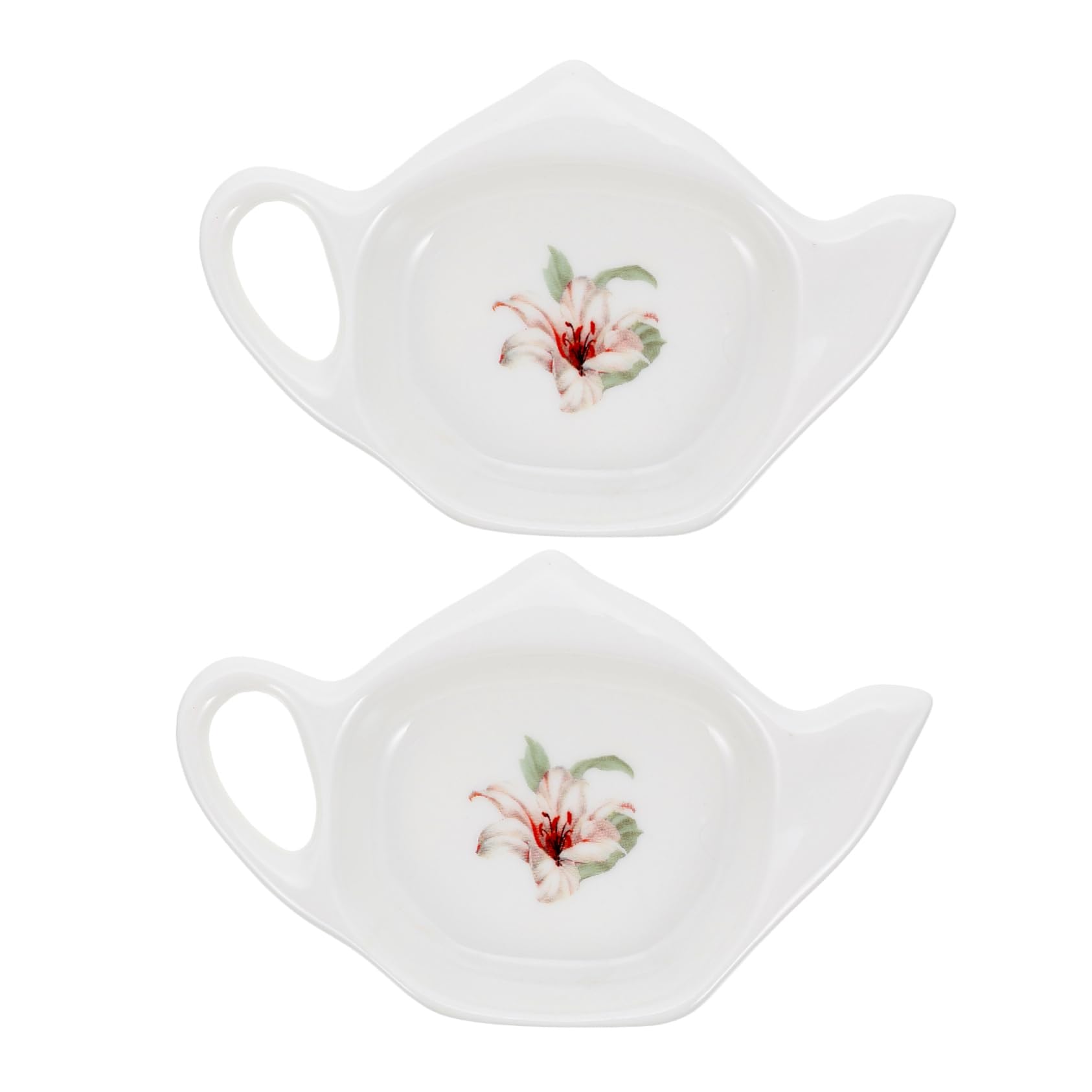 Alipis 2Pcs Ceramic Teabag Holders Practical Small Teabag Coasters for Loose Tea Stylish Storage Plates for Home Kitchen Living Decor
