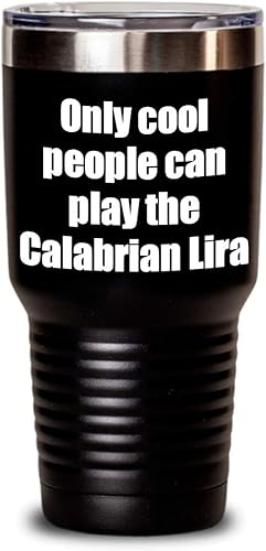 Miniatura 9 de EzGift Funny Calabrian Lira Player Tumbler Musician Gift Idea Gag Insulated With Lid Stainless Steel Cup Black 20 Oz