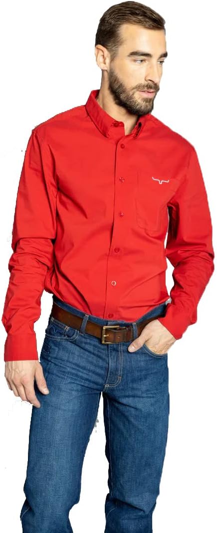 Kimes Ranch Men's KR Tean Shirt Long Dress Shirt